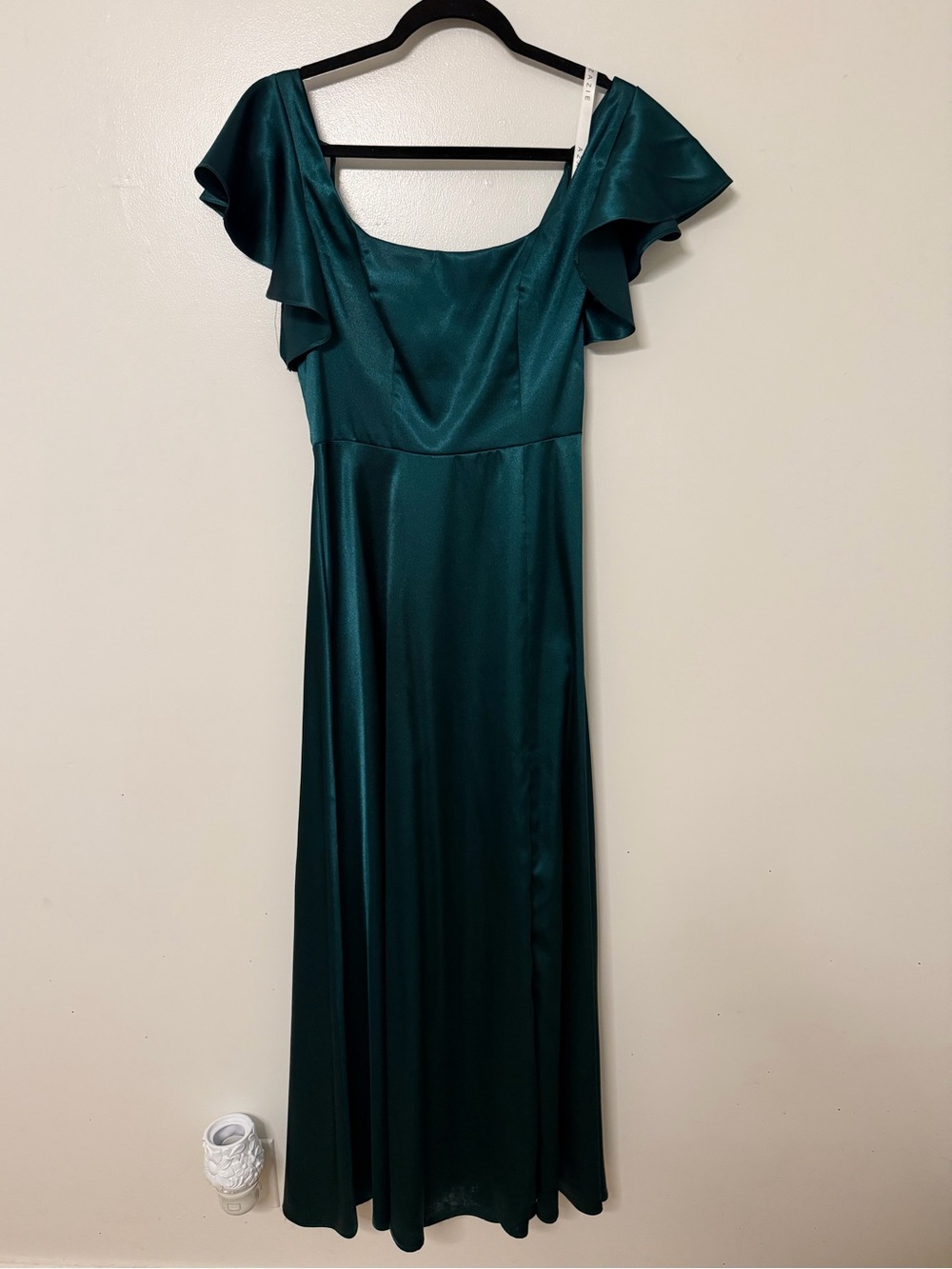 Azazie Bondi Emerald Green Metallic Satin Bridesmaid Dress